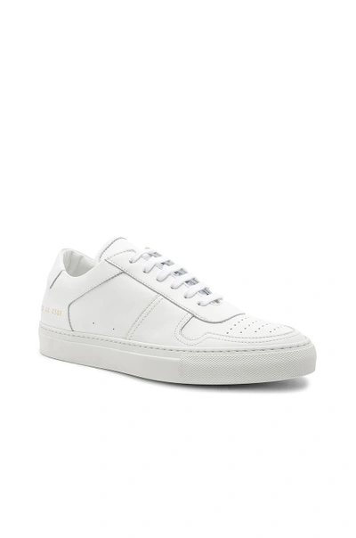 Shop Common Projects Leather Bball Low In White