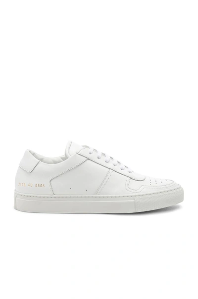 Shop Common Projects Leather Bball Low In White