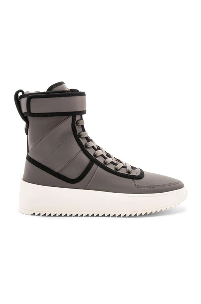 Shop Fear Of God Neoprene Military Sneakers In Gray