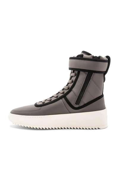 Shop Fear Of God Neoprene Military Sneakers In Gray