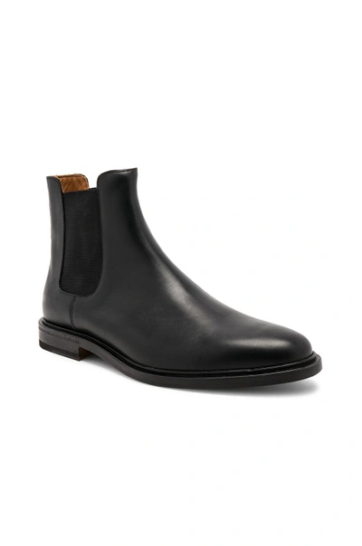 Shop Common Projects Leather Chelsea Boots In Black