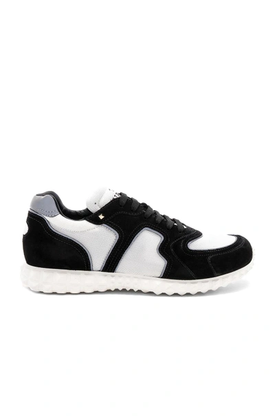 Shop Valentino Sneakers In Black,white