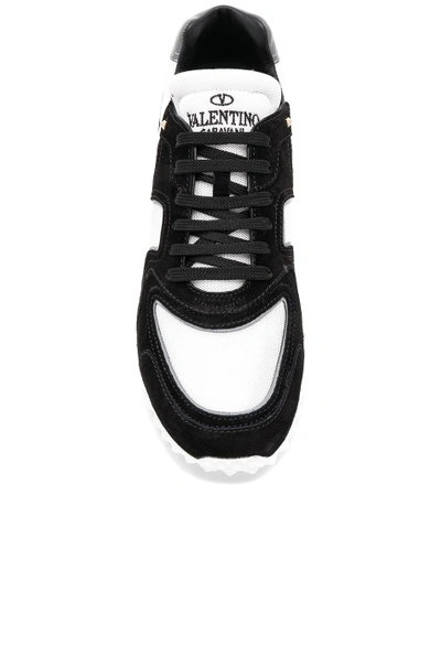 Shop Valentino Sneakers In Black,white