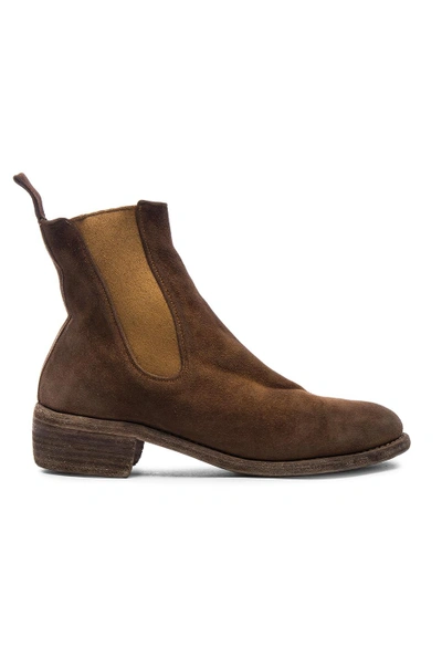 Shop Guidi Stag Chelsea Boots In Brown