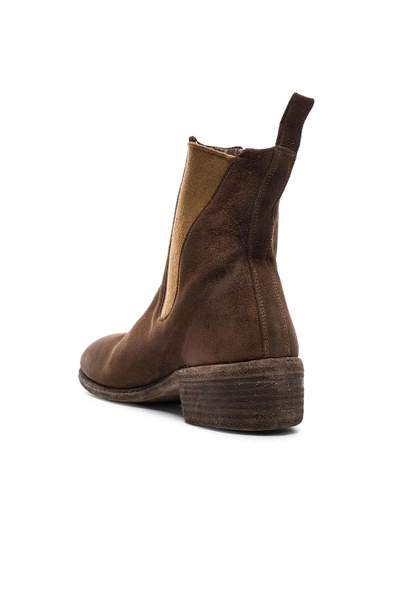 Shop Guidi Stag Chelsea Boots In Brown