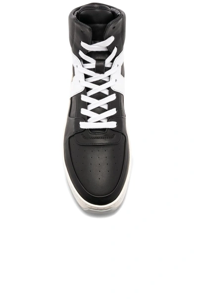 Shop Fear Of God Leather Basketball Sneakers In Black