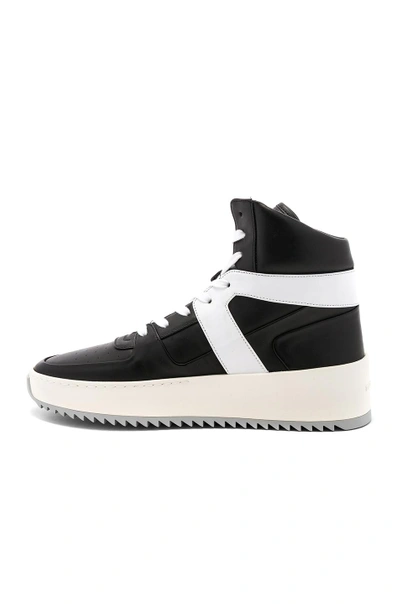 Shop Fear Of God Leather Basketball Sneakers In Black