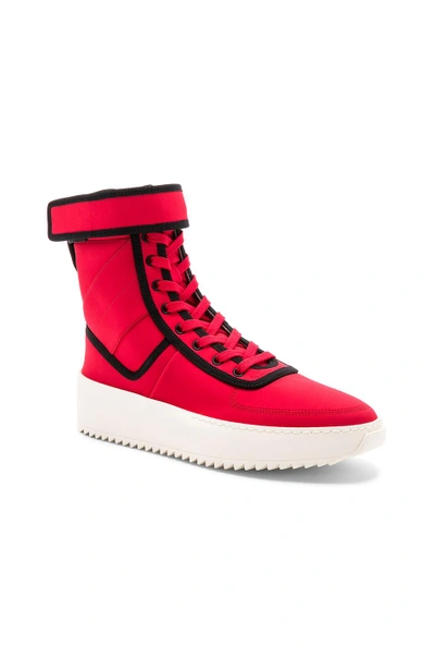 Shop Fear Of God Neoprene Military Sneakers In Red