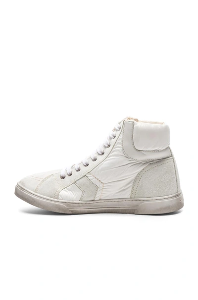 Shop Saint Laurent Smoking Forever High Top Sneakers In White