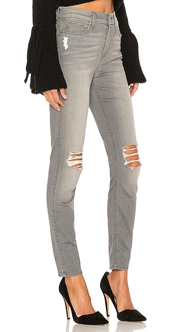 Shop 7 For All Mankind The Hw Ankle Skinny With Knee Holes In Chrysler Grey