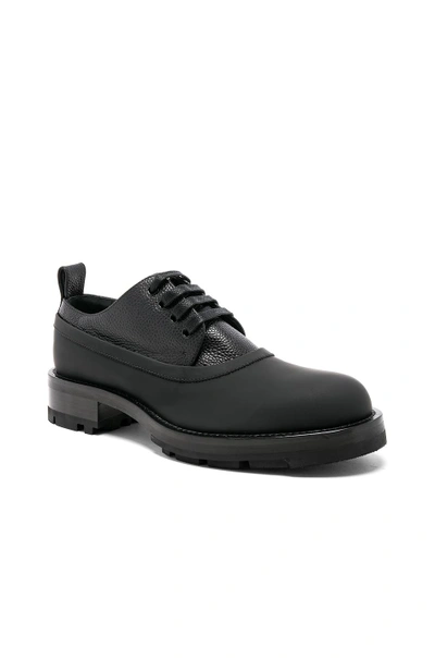 Shop Marni Lace Up Leather Dress Shoes In Black