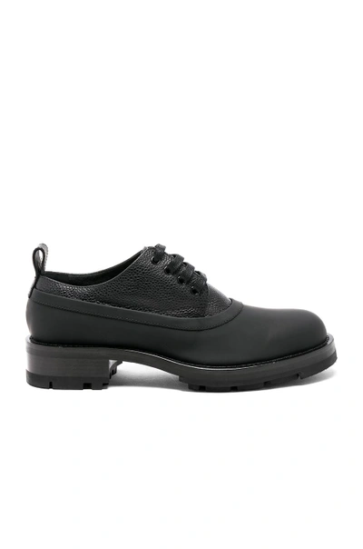 Shop Marni Lace Up Leather Dress Shoes In Black