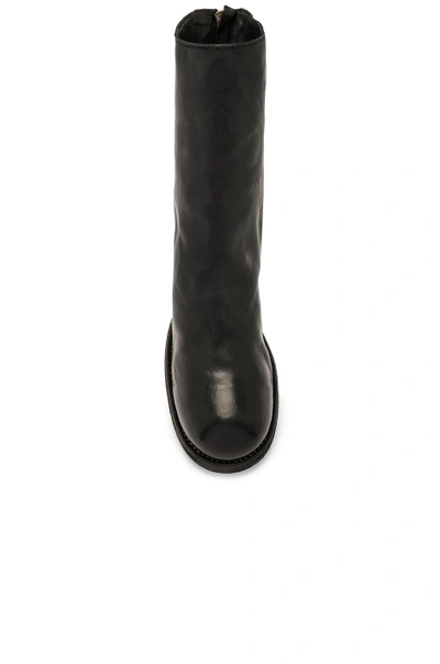 Shop Guidi Leather Horse Zip Back Boots In Black