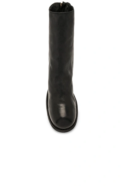Guidi Leather Horse Zip Back Boots In Black