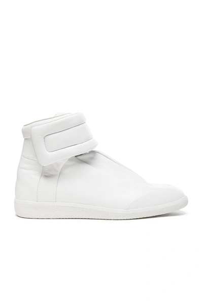 Shop Maison Margiela Future Leather High Tops In White