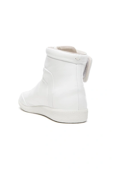 Shop Maison Margiela Future Leather High Tops In White