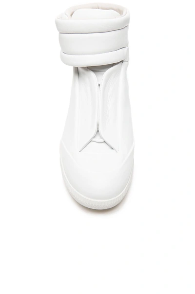 Shop Maison Margiela Future Leather High Tops In White