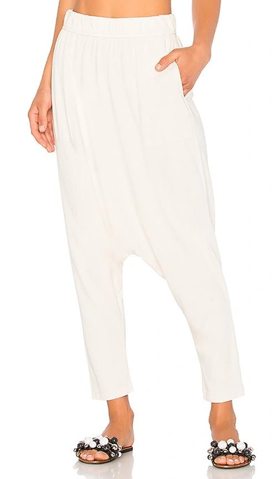 Shop Raquel Allegra Cropped Slouchy Pant In White