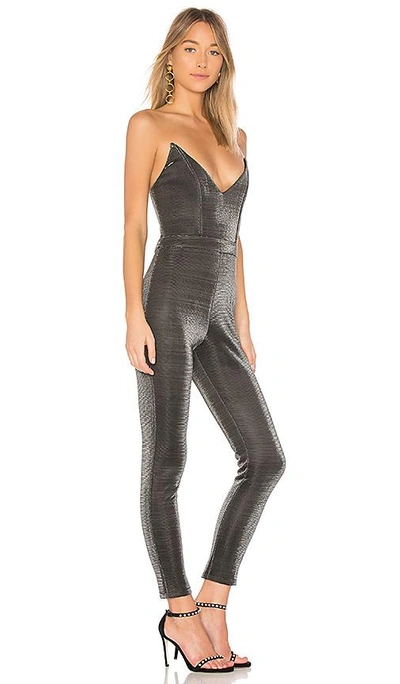 Shop Nbd Gettin Down With It Jumpsuit In Metallic Silver