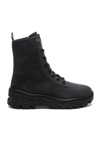 Shop Yeezy Season 5 Nubuck Military Boot In In Black