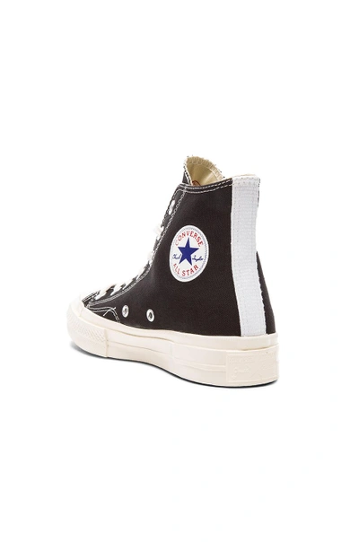 Shop Comme Des Garçons Play Large Emblem High Top Canvas 运动鞋