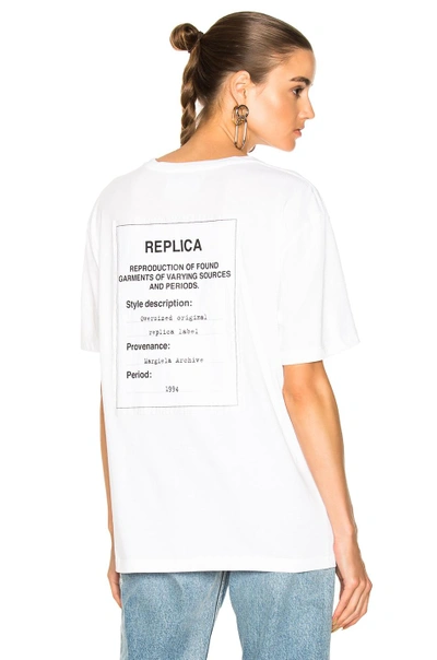 Shop Maison Margiela Jersey Tag Tee In White