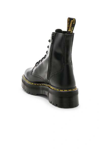 Dr. Martens' Black Polished Jadon Platform Boots In Black