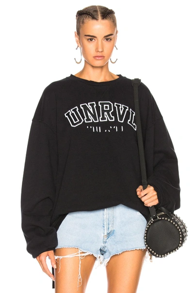 Shop Ben Taverniti Unravel Project Unravel Panel Sweatshirt In Black