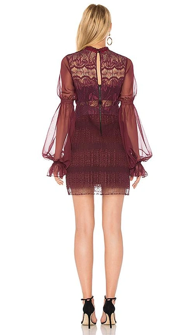 Shop Three Floor Make Waves Dress In Burgundy