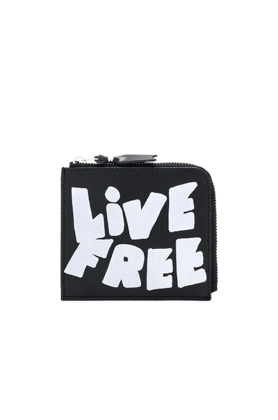 Shop Comme Des Garçons Comme Des Garcons Play Message Wallet In Black