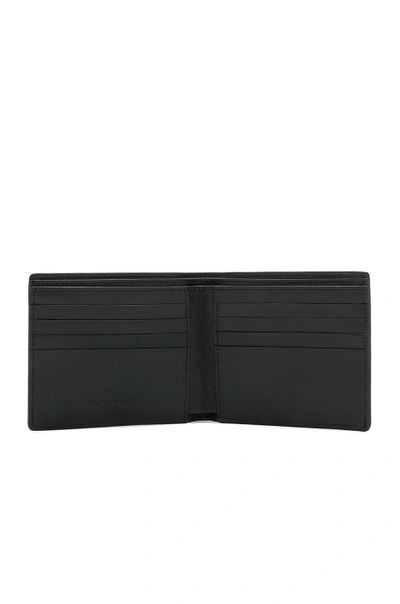 Shop Saint Laurent Croc Leather East West Wallet In Black,animal Print