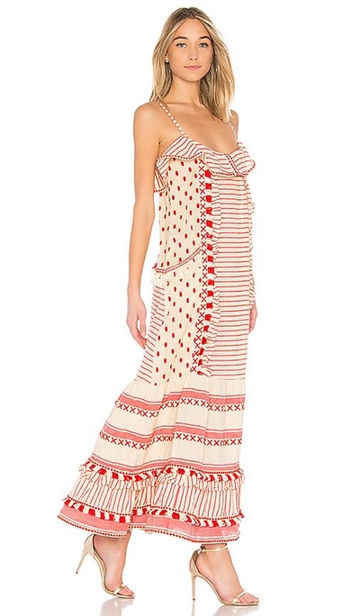 Dodo Bar Or Embroidered Cotton Dress In Red