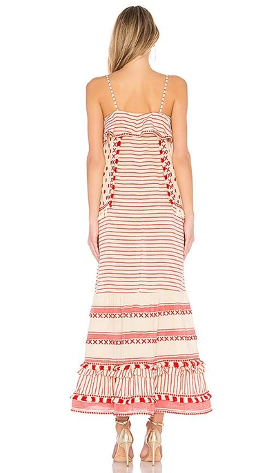 Dodo Bar Or Embroidered Cotton Dress In Red