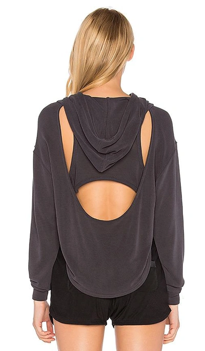 Shop Free People X Fp Movement Back Into It Hoodie In Black