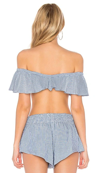 Shop Blue Life Melanie Lace Up Top In Blue