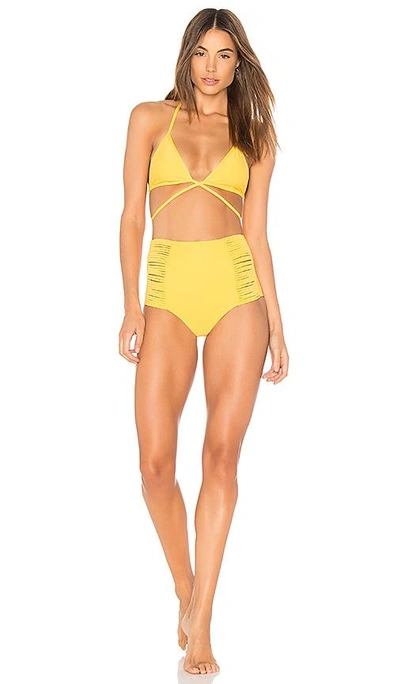 Shop Mia Marcelle Laura Bikini Bottom In Yellow