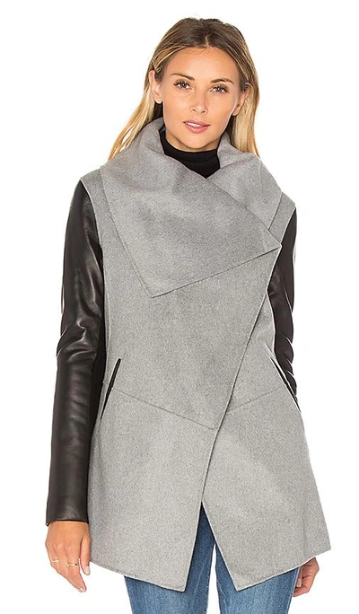 Shop Mackage Vane Coat In Light Grey