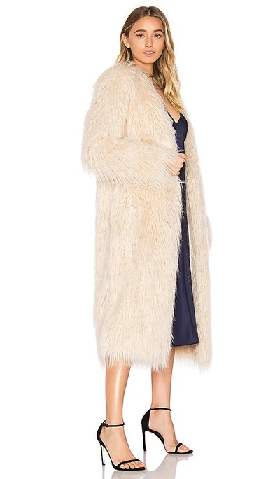 Shop House Of Harlow 1960 X Revolve Marisa Faux Fur Coat In Ivory