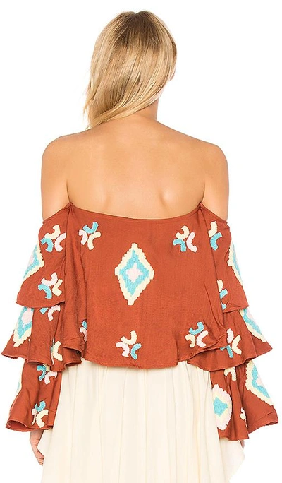 Shop All Things Mochi The Izza Top In Burnt Orange