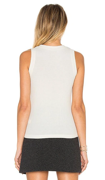 Shop Gettingbacktosquareone The Rib Muscle Tank In Ivory