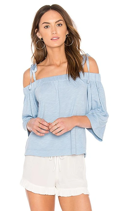 Shop Feel The Piece Sunset Off Shoulder Top In Blue
