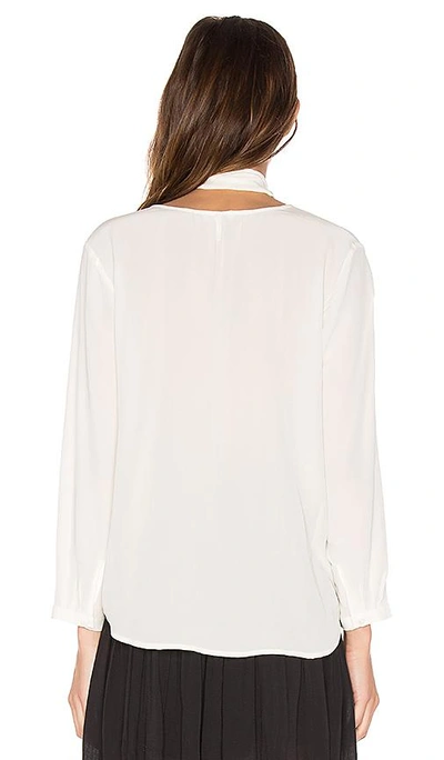 Joie Nile Tie-neck Silk Shirt, White | ModeSens