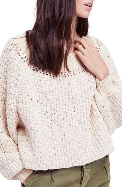 Shop Free People Pandora's Boatneck Sweater In Ivory