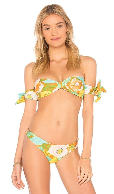 Shop Lolli Swim Babette Bikini Top In Yellow