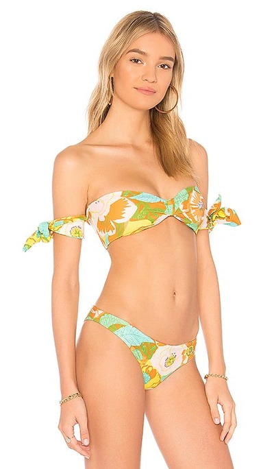 Shop Lolli Swim Babette Bikini Top In Yellow
