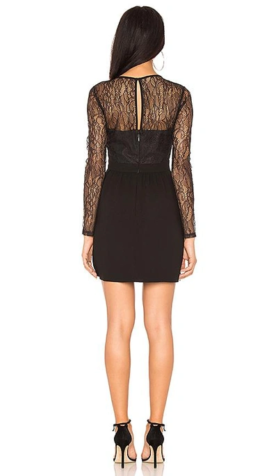 Shop Bcbgeneration Lace Trimmed Dress In Black