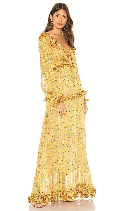 Shop Oud Coco Long Dress In Mustard