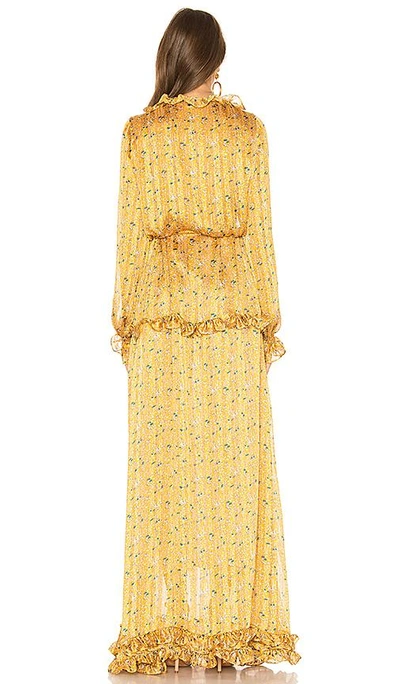 Shop Oud Coco Long Dress In Mustard