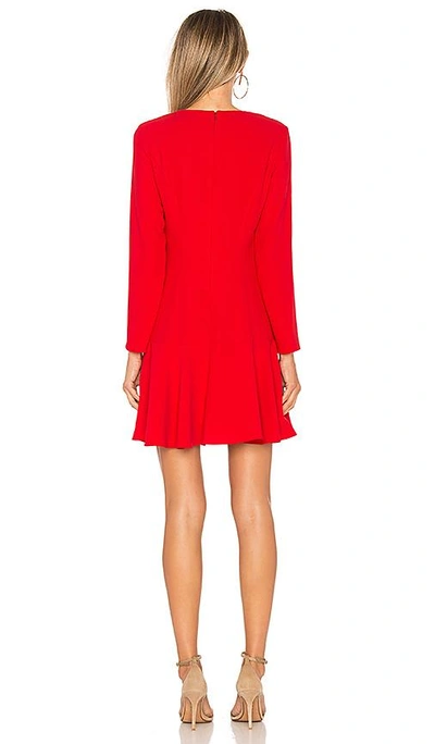 Shop Amanda Uprichard X Revolve Long Sleeve Hudson Mini Dress In Lipstick Red