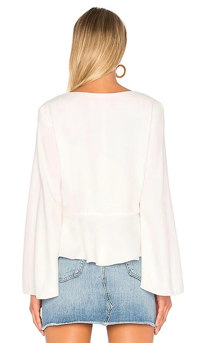 Shop Animale Bell Sleeve Blouse In White